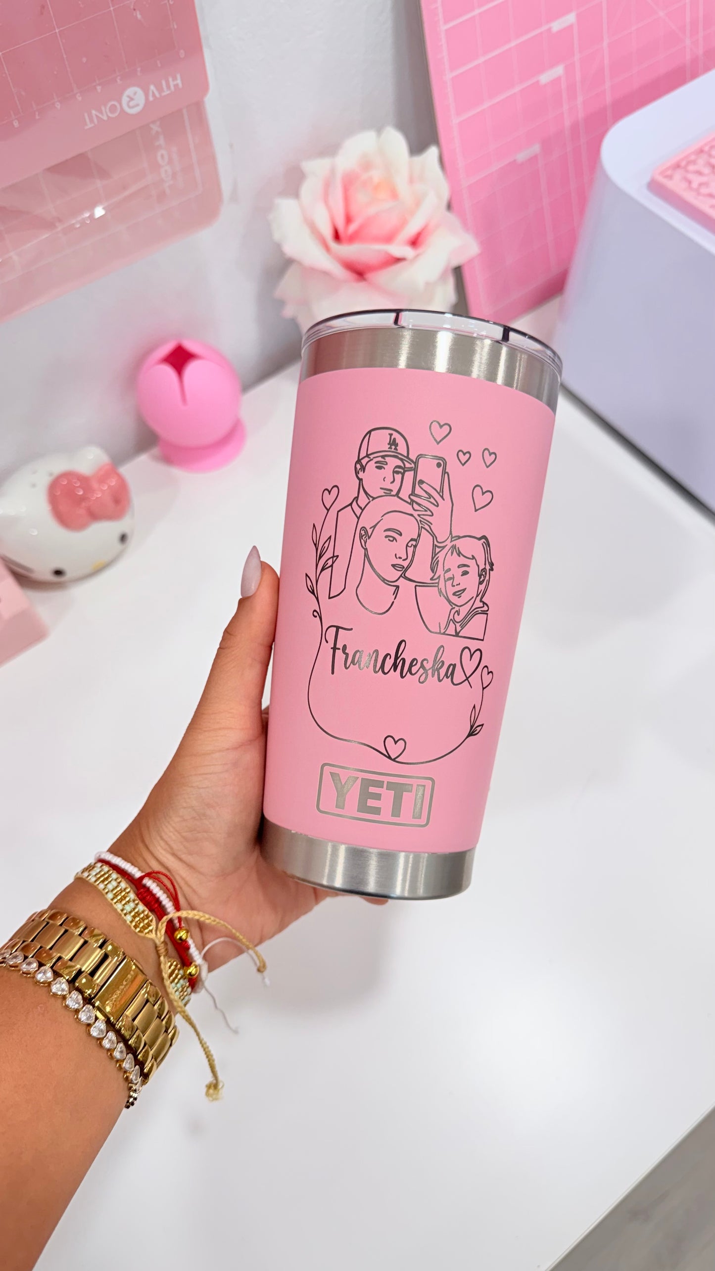 11 Vasos Insulados 20 oz. Rosa
