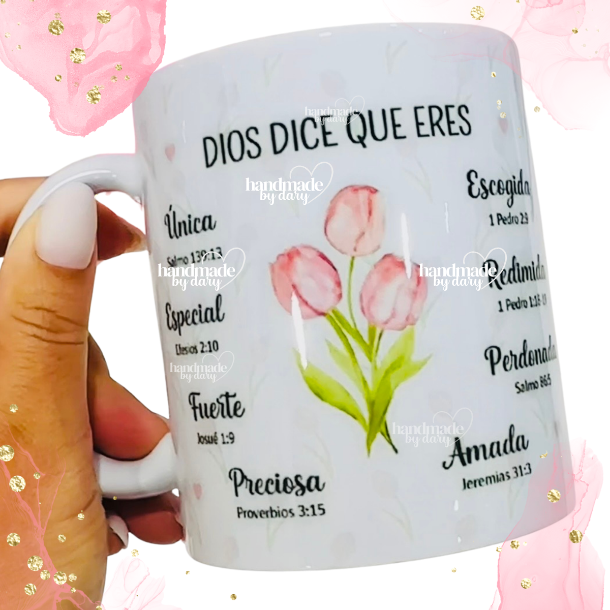 🌷 Taza “Dios Dice Que Eres”