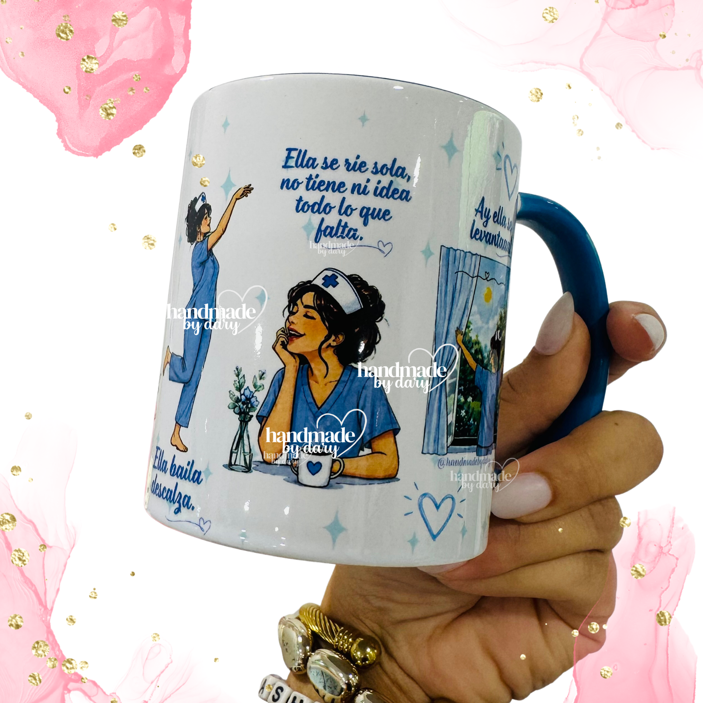 Taza 𝑳𝒂 𝑵𝒊𝒏𝒂 𝑸𝒖𝒆 𝑭𝒖𝒊 ✨🪽 Enfermera azul