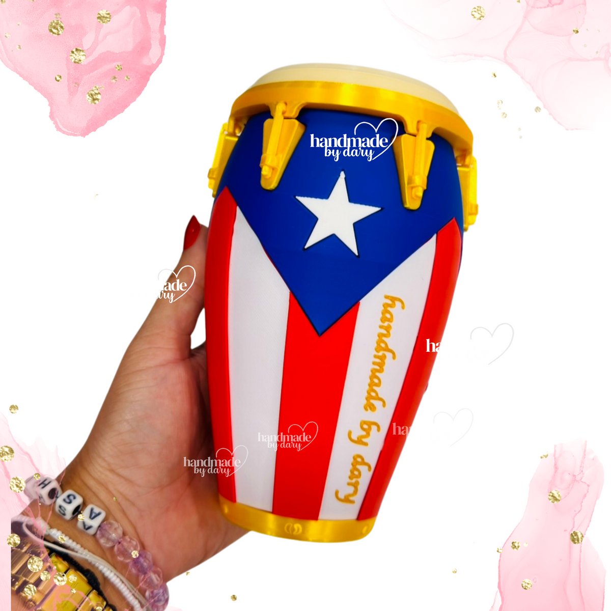 Conga Boricua 3-en-1 🫶🏼🇵🇷 | Porta Bebidas + Abridor