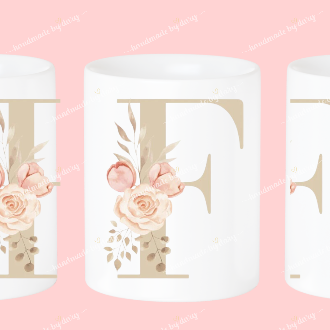 Taza Inicial con Flores