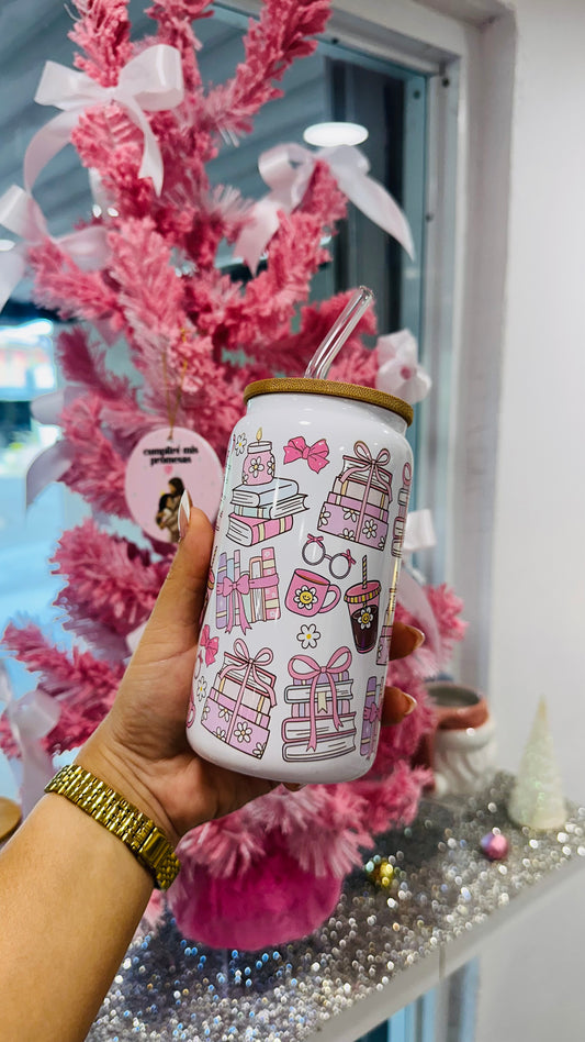 Girly Book Can Glass ✨