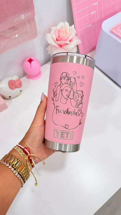 Vaso Insulado 20 oz. Rosa