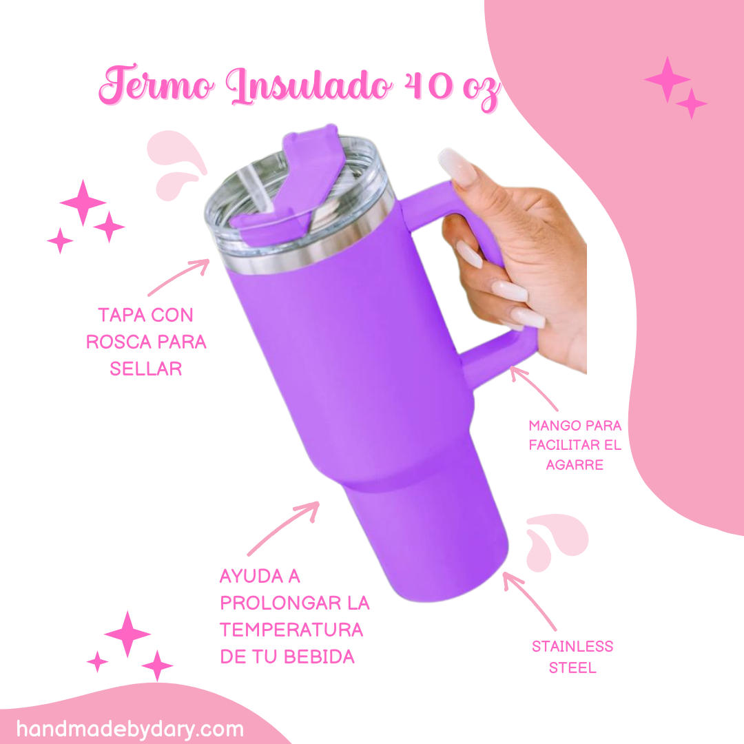 Vaso Insulado 40 Oz. Color Violeta