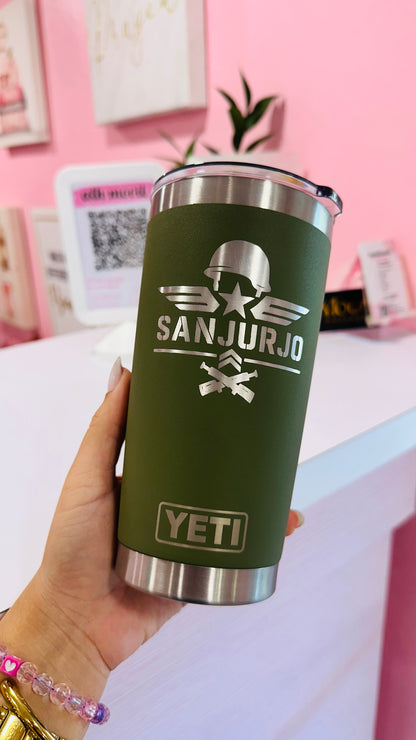 Vaso Insulado 20 oz. Color Verde Militar