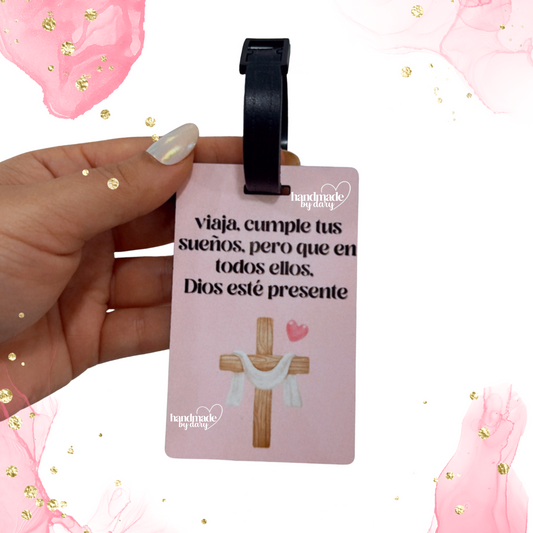 Just a Girl 🎀 who loves Jesus ✨ Tag Maleta / Bulto / Lonchera