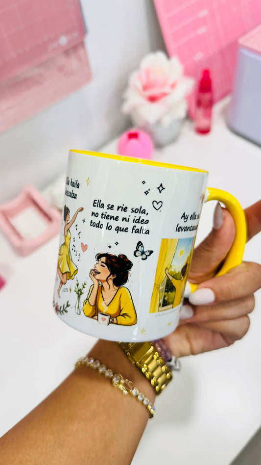 Taza 𝑳𝒂 𝑵𝒊𝒏𝒂 𝑸𝒖𝒆 𝑭𝒖𝒊 ✨🪽 (Taza Amarilla)