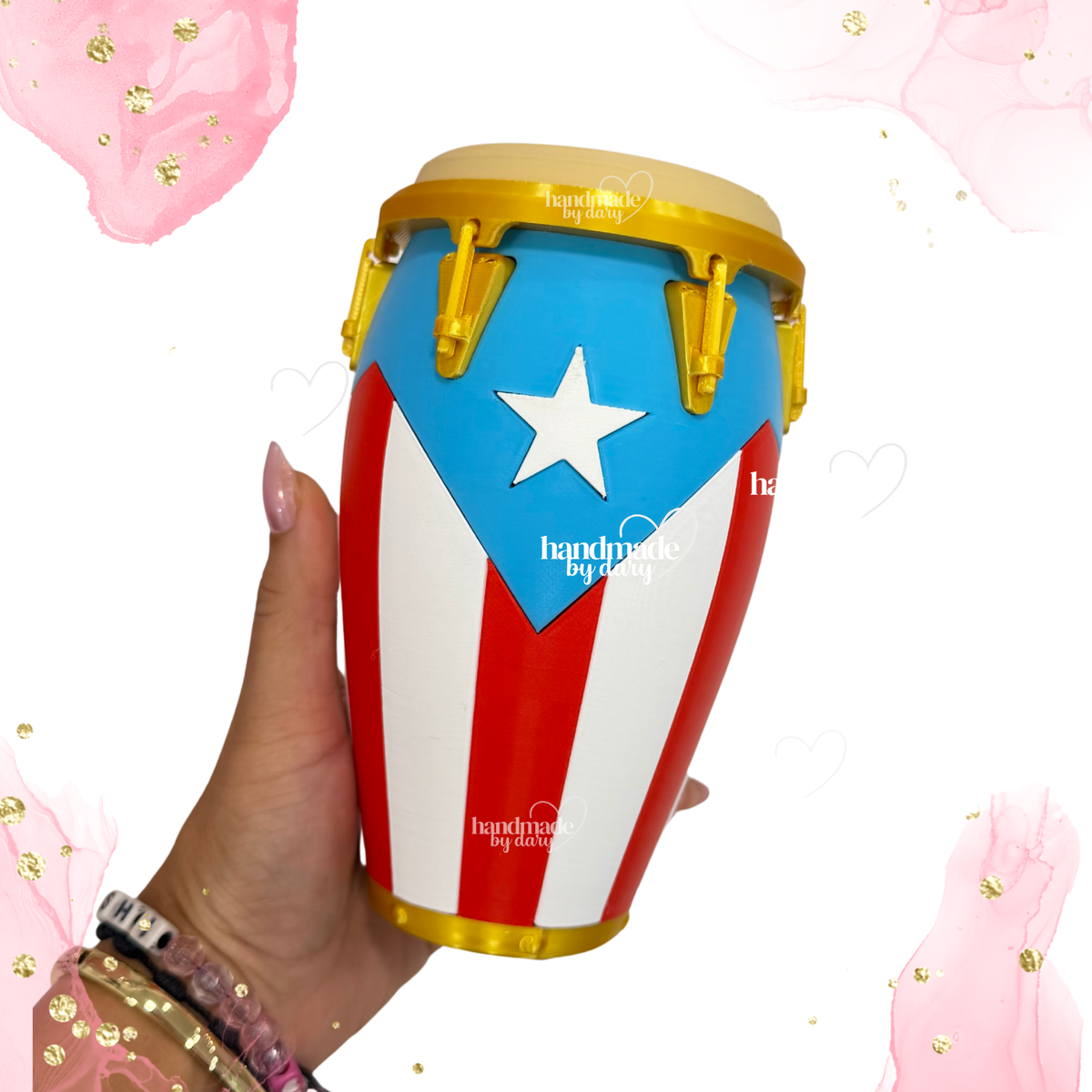 Conga Boricua 3-en-1 🫶🏼🇵🇷 | Porta Bebidas + Abridor