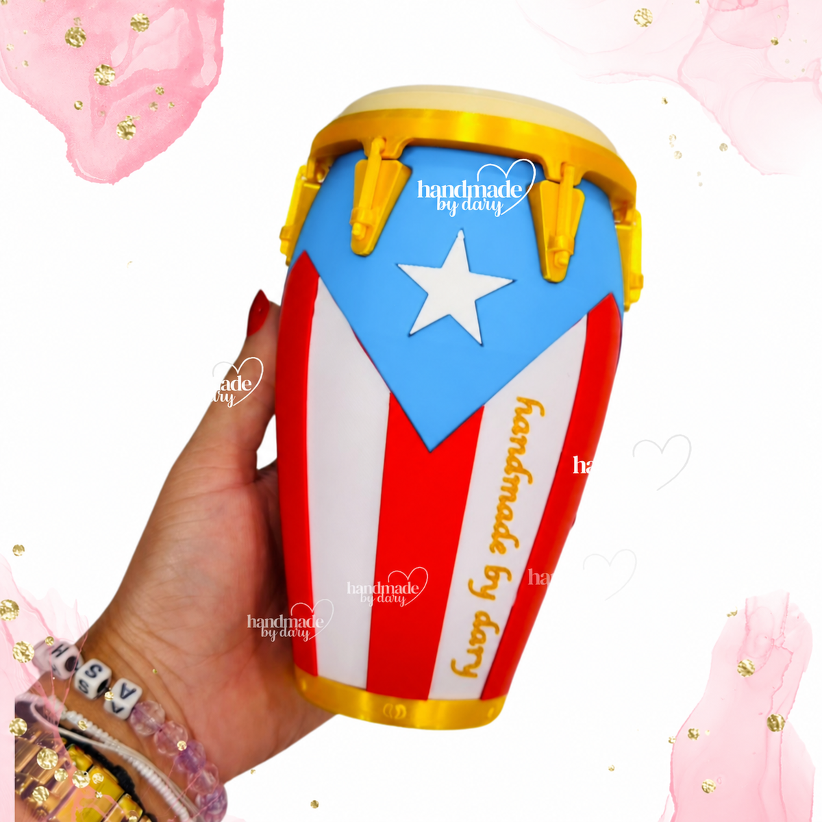 Conga Boricua 3-en-1 🫶🏼🇵🇷 | Porta Bebidas + Abridor