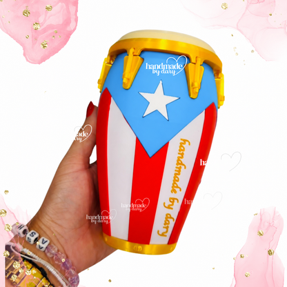 Conga Boricua 3-en-1 🫶🏼🇵🇷 | Porta Bebidas + Abridor