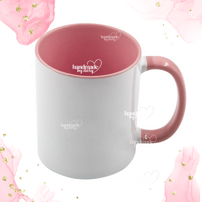Taza Sublimada Personalizada con Interior y Mango de Color