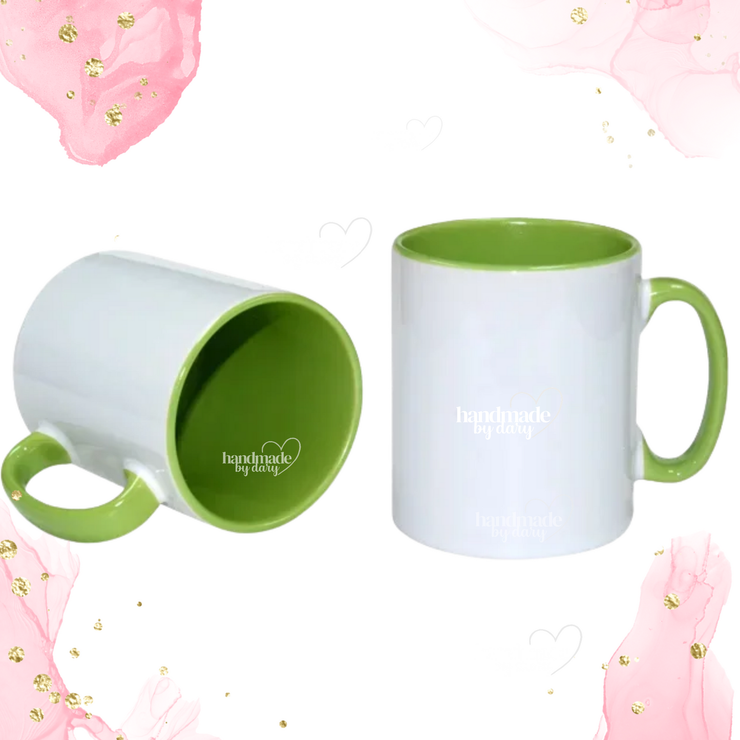 Taza Sublimada Personalizada con Interior y Mango de Color